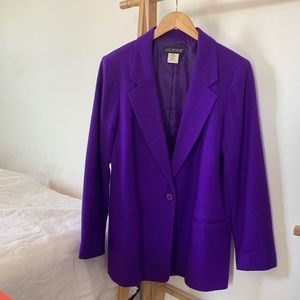 Vintage Purple Wool Blazer